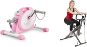 Under Desk Mini Pedal Exerciser & Squat Assist Trainer Home Gym Set