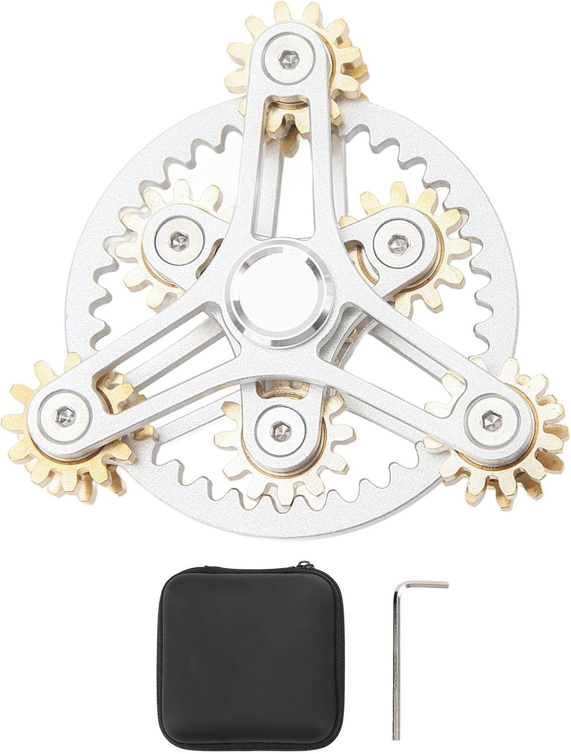 4 Gear Metal Fidget Slider Quiet Stress Relief ADHD Desk Pocket Toy