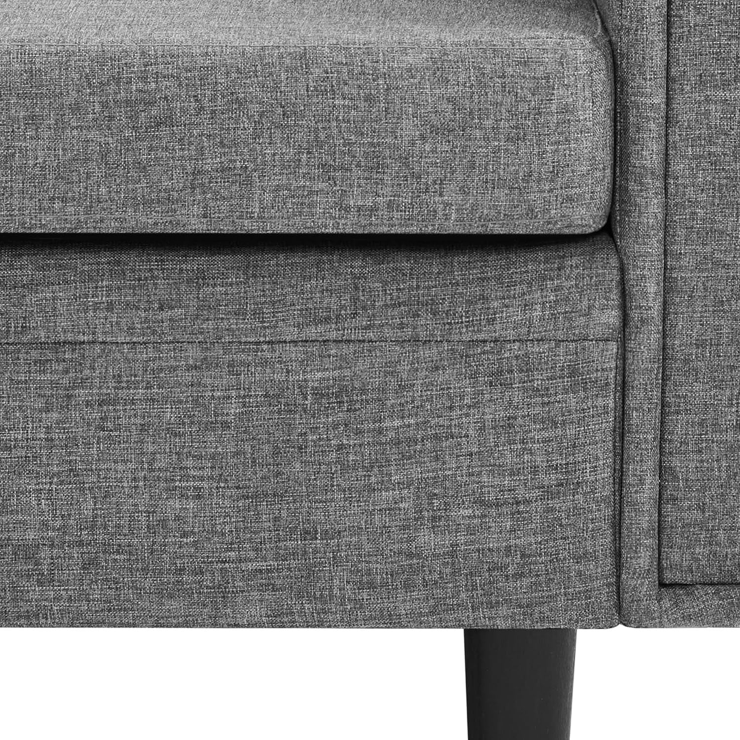 Light Gray L-Shaped Corner Sofa with Ottoman 3-Seater Chaise for Small Spaces