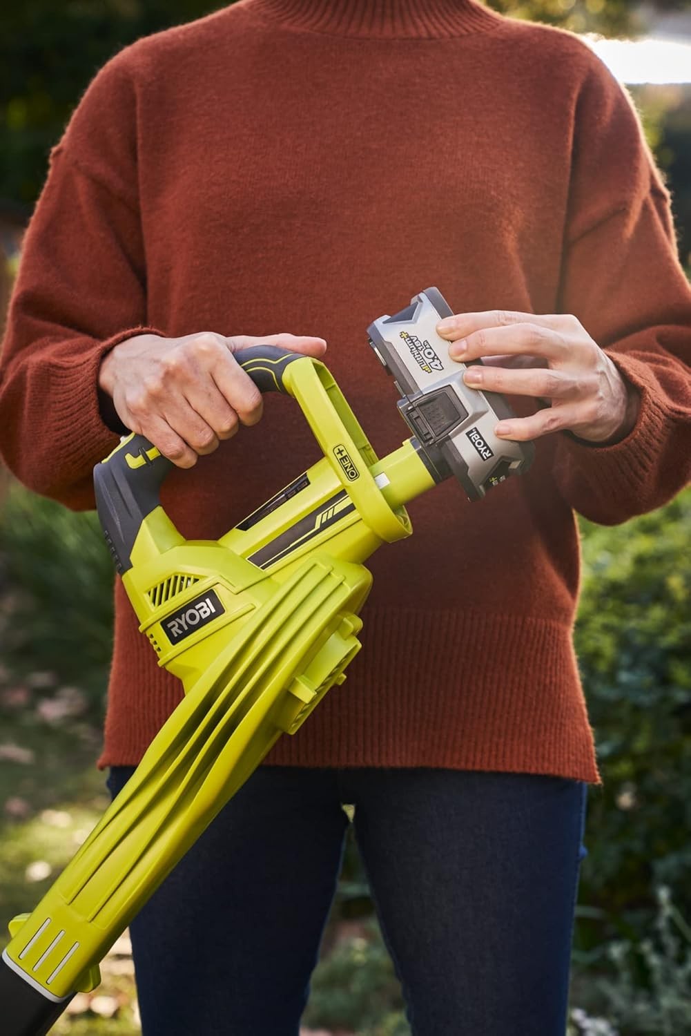 18V Cordless Leaf Blower Lightweight Garden Air Blower 245km/h Tool Only