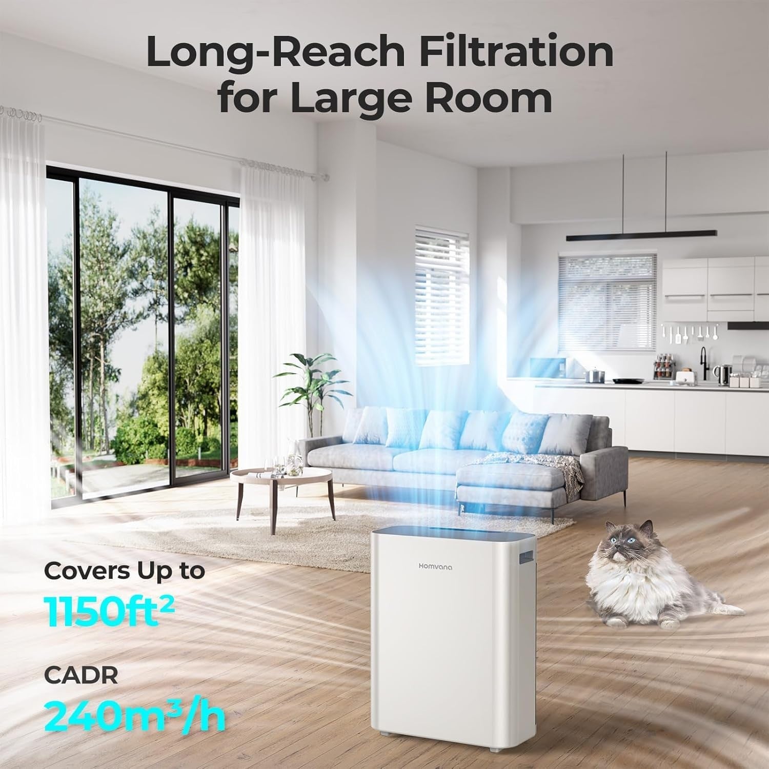HEPA Air Purifier Large Room Auto Mode Quiet Sleep Allergy Pet