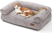 Corduroy Dog Cat Couch Bed Washable Waterproof Pet Sofa Medium