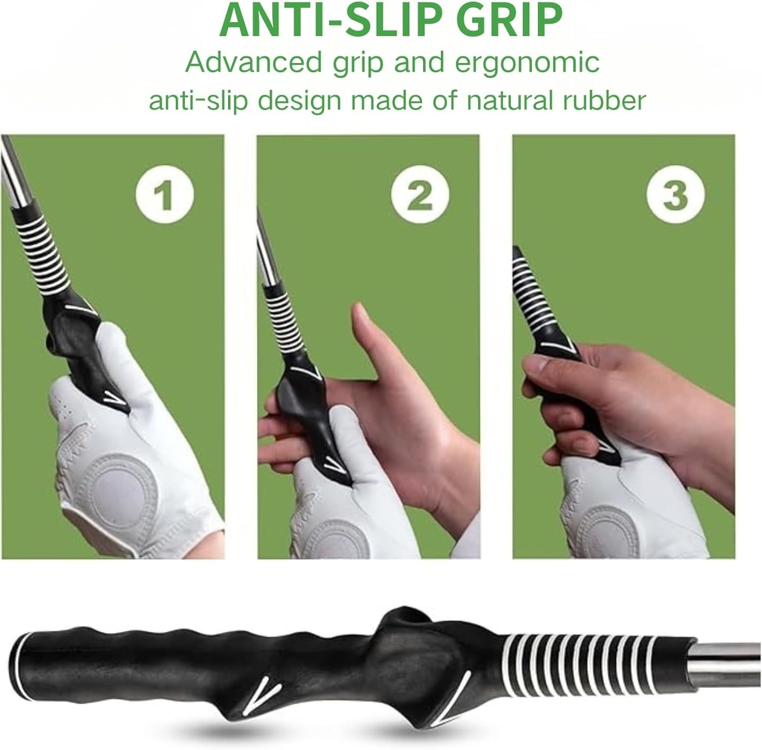 Retractable Golf Swing Trainer Telescopic Grip Tempo Aid