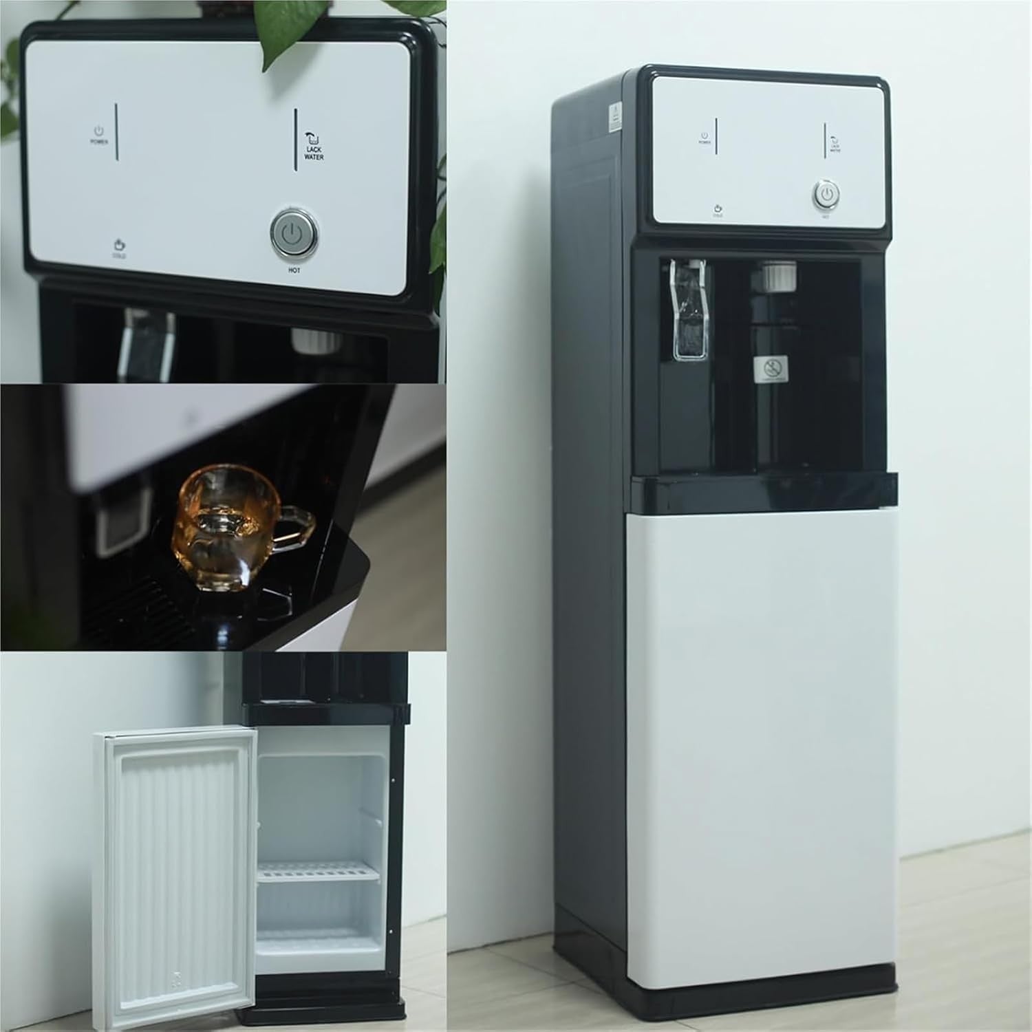 Freestanding Water Cooler Ice & Warm Mains Fed Office Home Dispenser