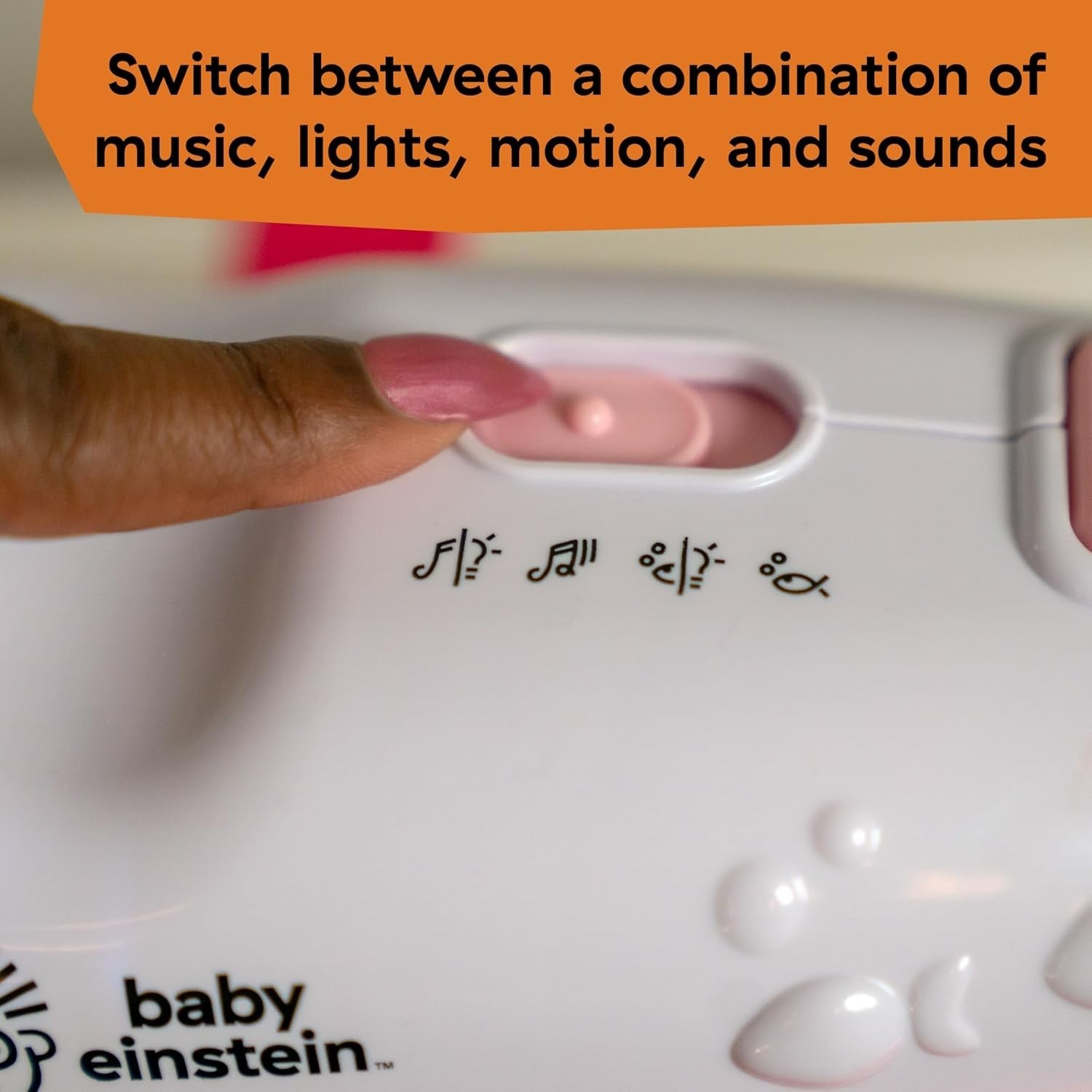 Baby Sleep Soother & Crib Toy – Light Effects, Remote, Pink, Infant Newborn