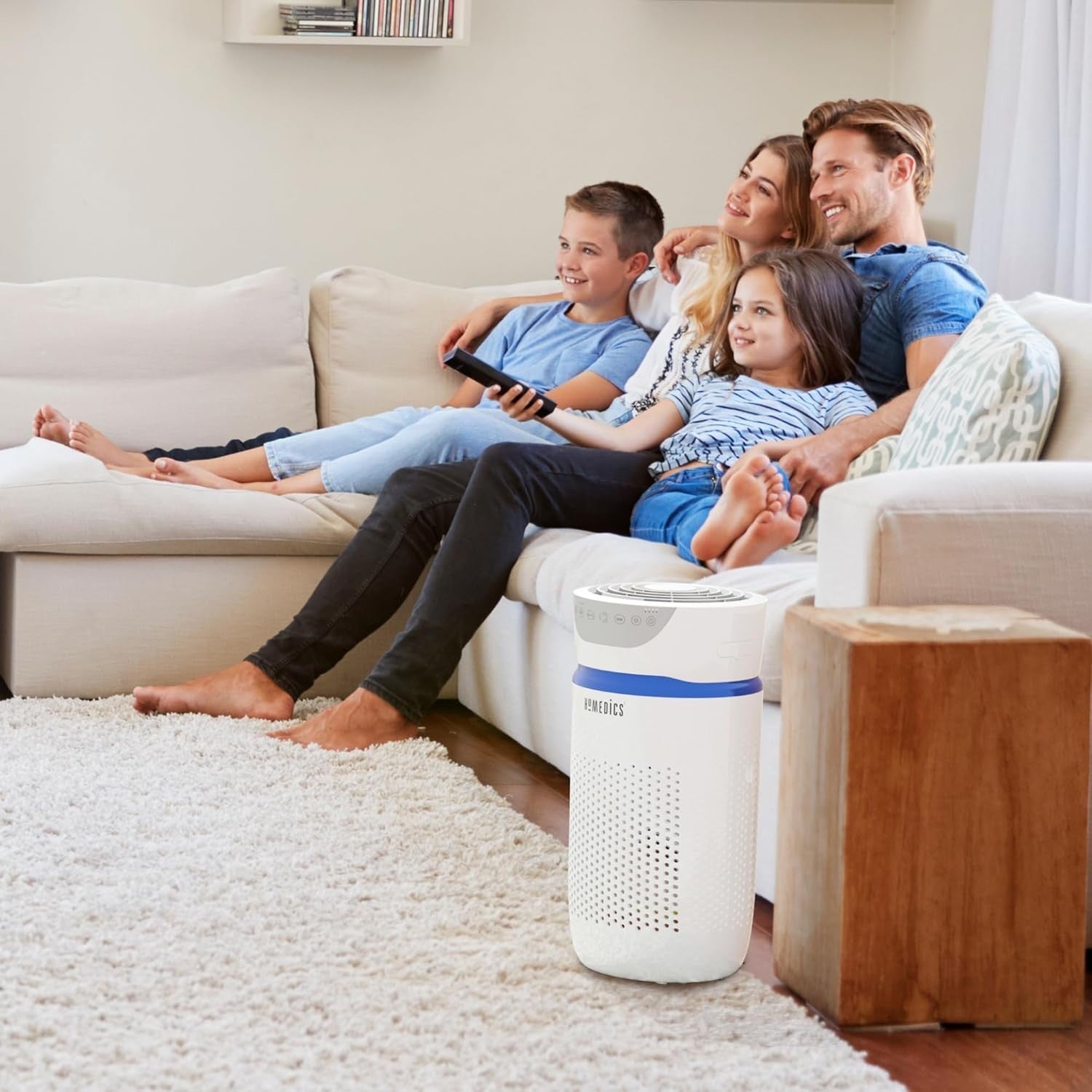 5-in-1 HEPA Air Purifier Quiet Night Mode UV-C Pet Smoke Small Room