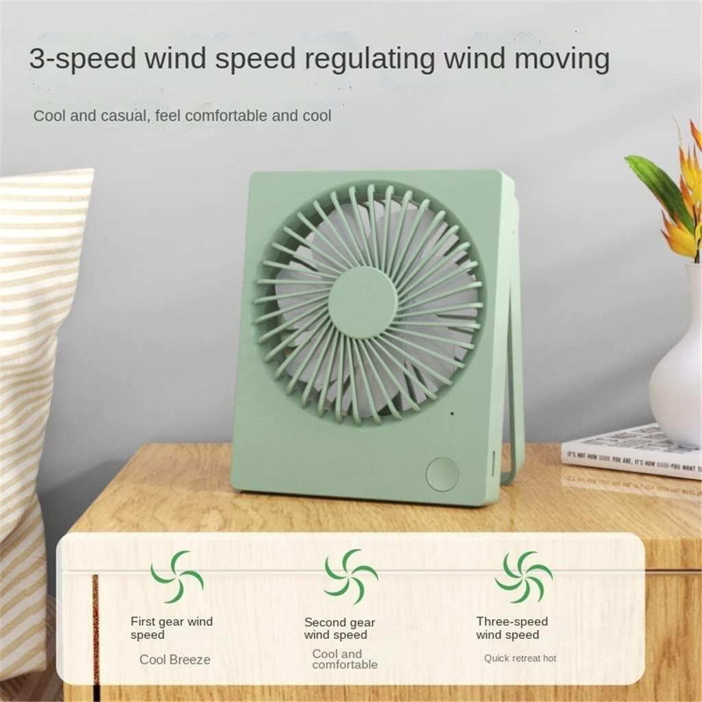 Mini Desk Fan – Portable Oscillating USB Table Air Cooler Adjustable Angle Quiet