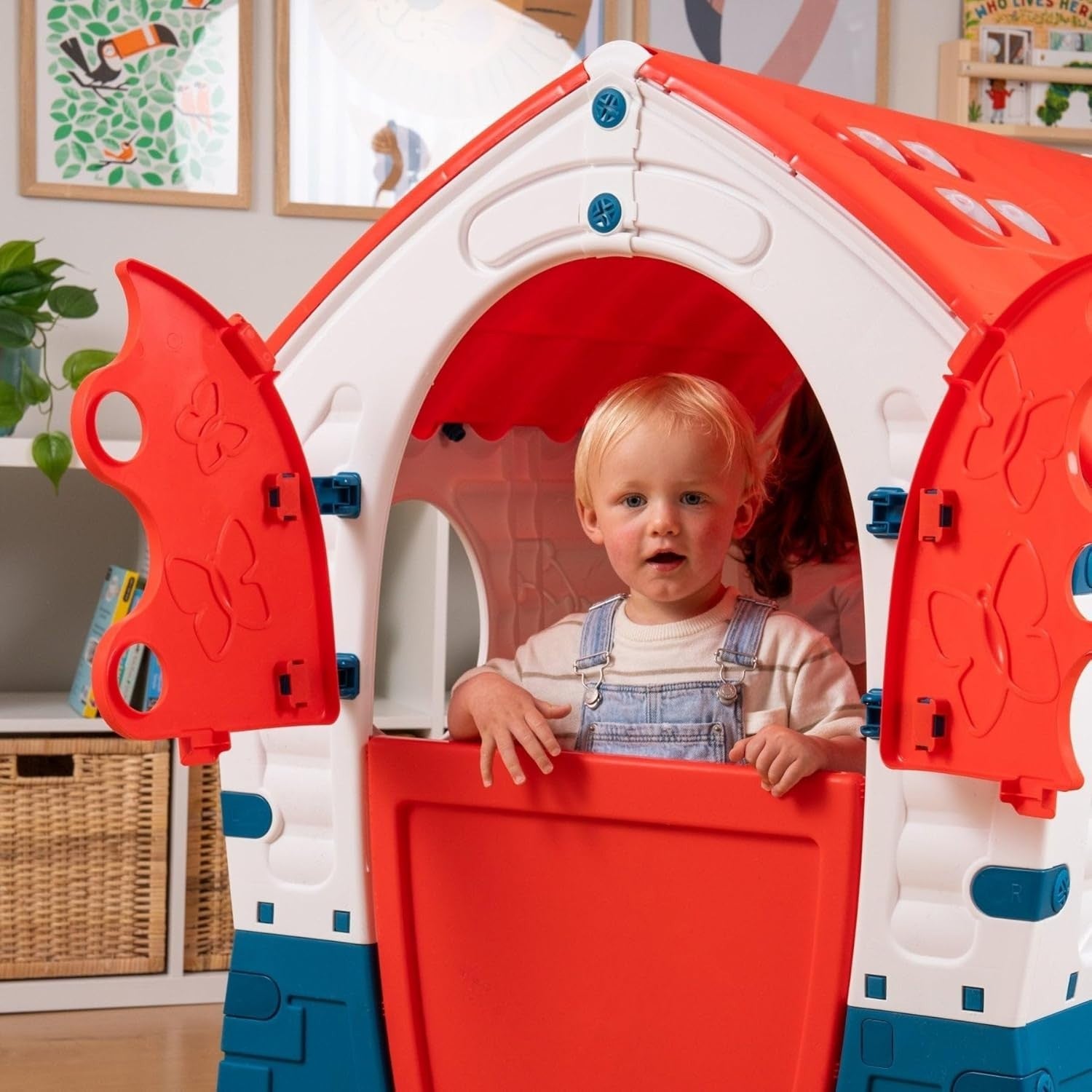 Kids Plastic Playhouse Indoor Outdoor Garden House UV Resistant Age 2+