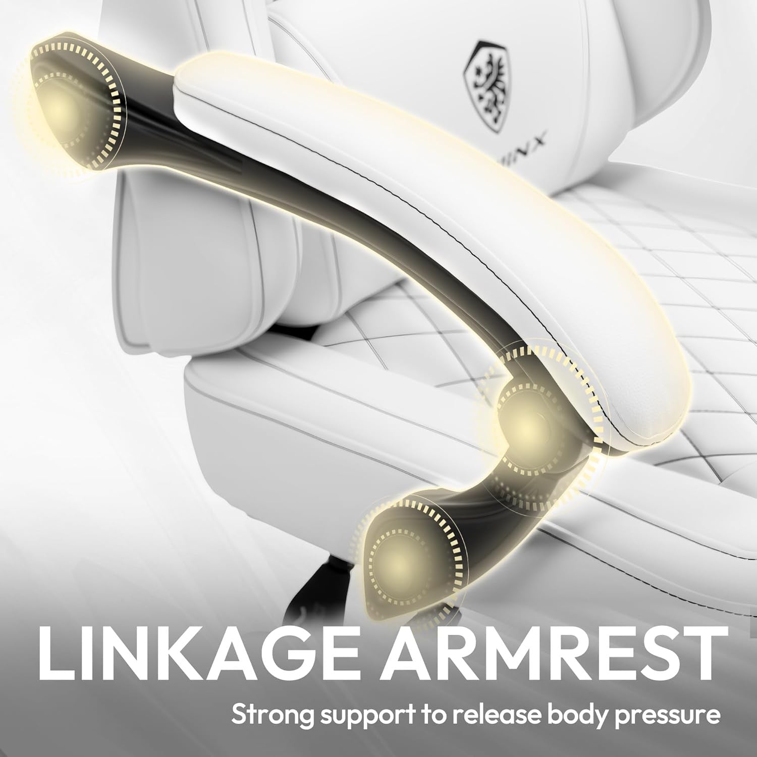 Ergonomic Gaming Chair White Reclining w/ Footrest Massage