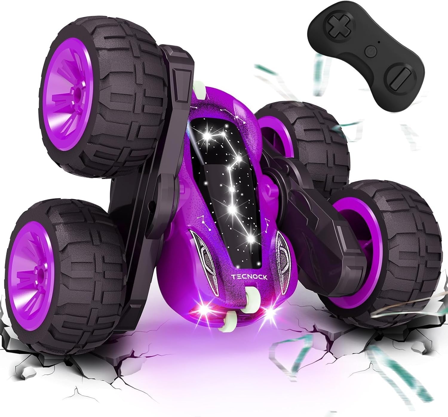 360° Flip RC Stunt Car for Kids 3-12 | LED 4WD Double-Sided Toy Truck