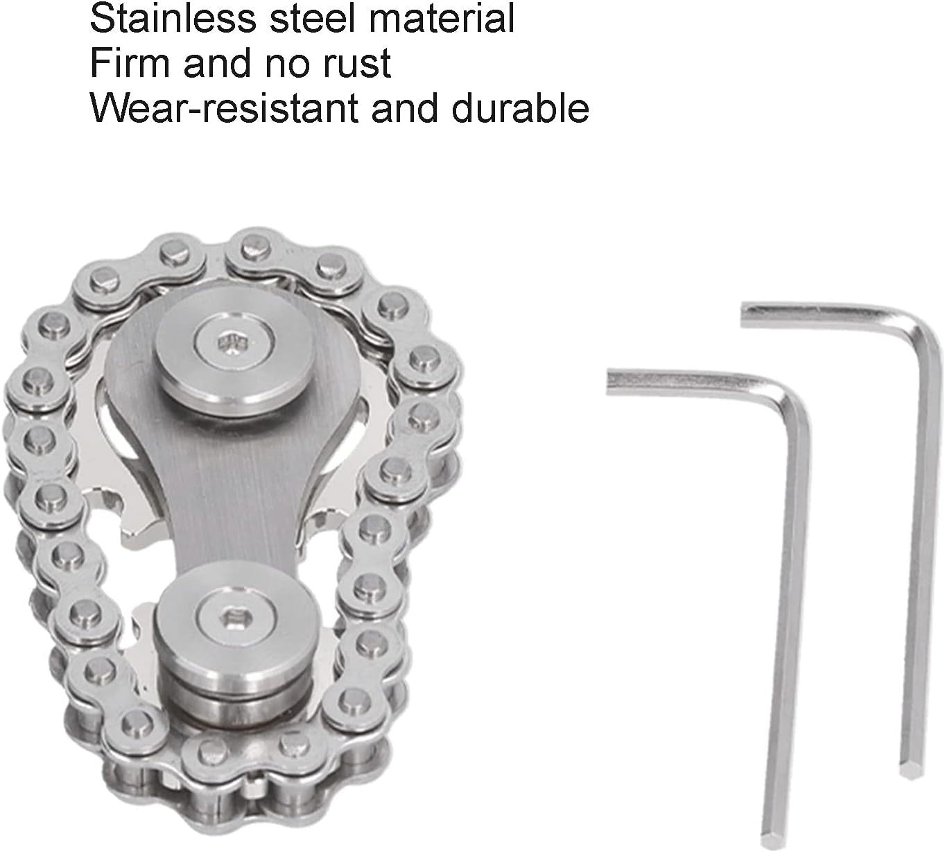 Silver Stainless Steel Gear Fidget Toy Spinner ADHD Stress Relief