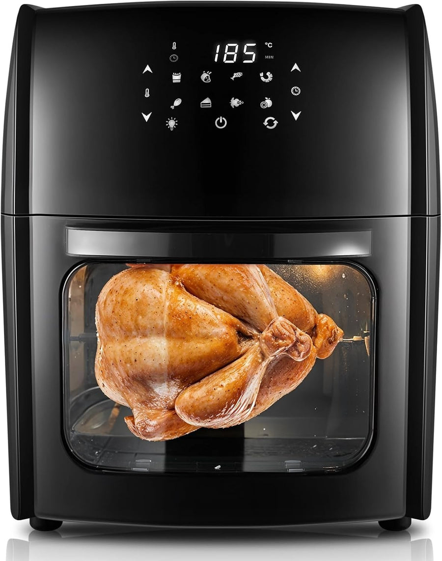 12L Air Fryer Oven With Rotisserie | Digital Touchscreen | 8 Presets 1800W