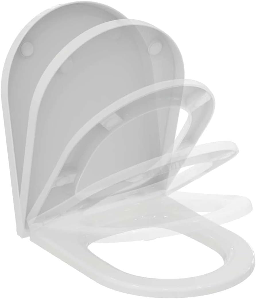 Blend Curve Toilet Seat White Soft Close Removable Easy Clean