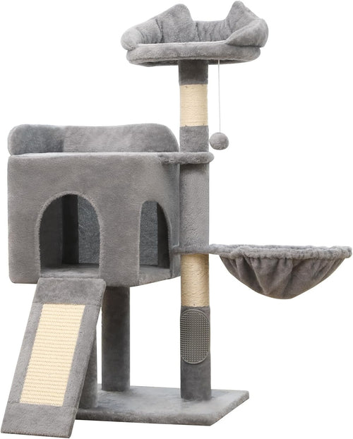 Cat Scratching Post Tower with Condo Hammock Sisal Posts Multi Level