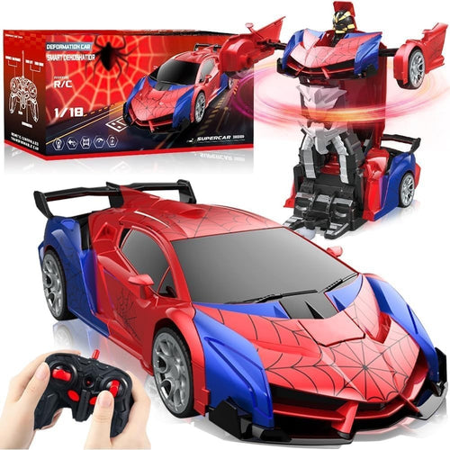 Transforming RC Car Robot Toy – 2-in-1 Remote Control Drift Car Red