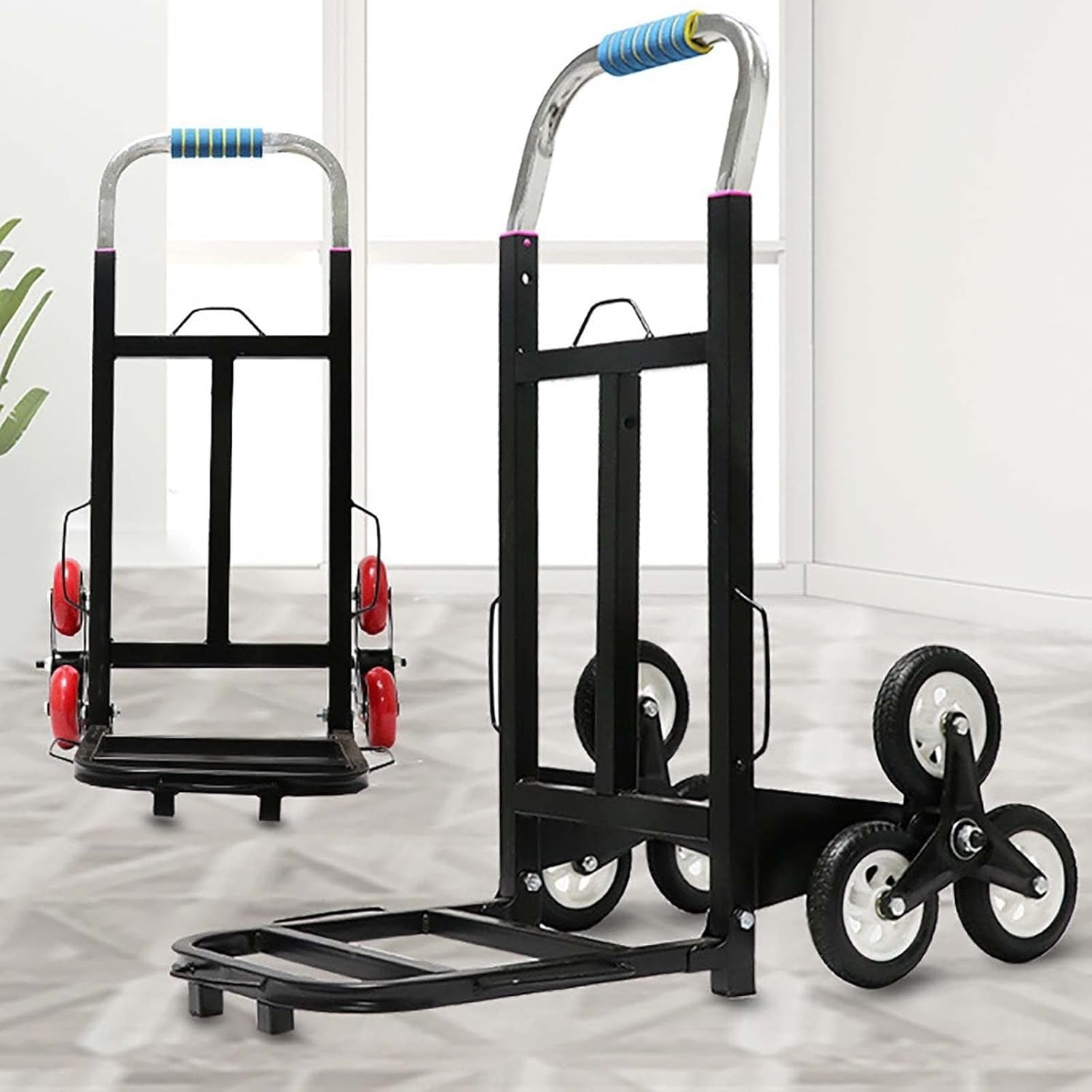 Aluminium Stair Climbing Sack Truck 6 Wheel Folding Trolley Adjustable