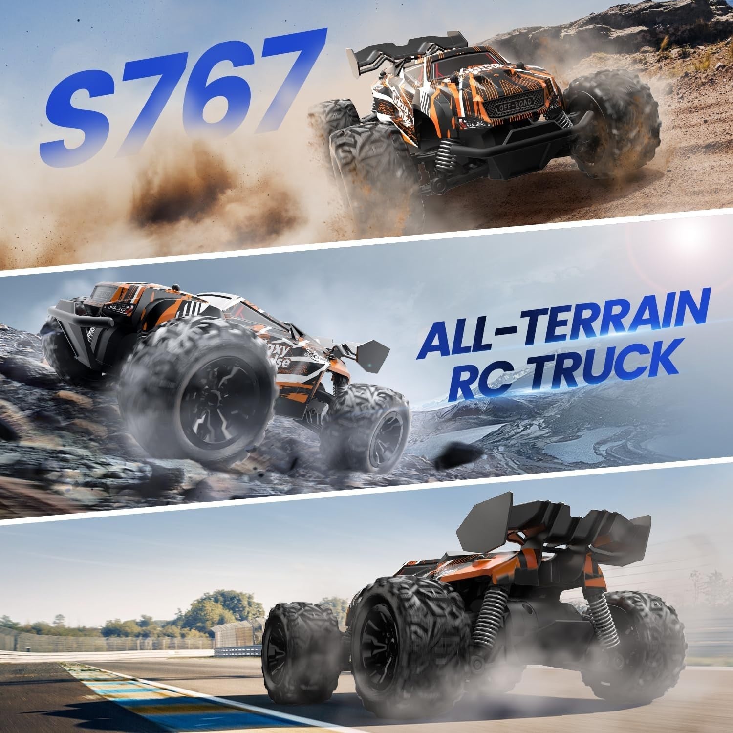 1:20 RC Monster Truck for Kids, 2.4GHz Remote Control Car with 2 Batteries