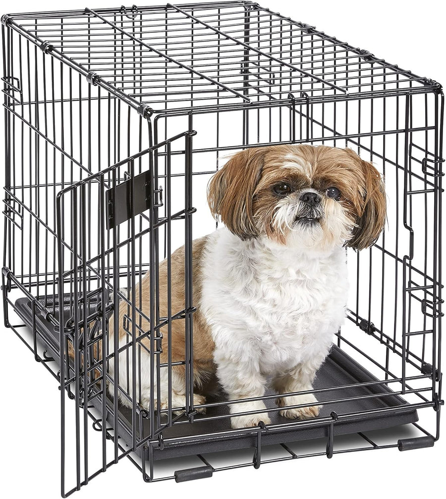 Secure Portable Dog Crate with Leak-Proof Pan, Divider & Rubber Feet – 58cm Smal