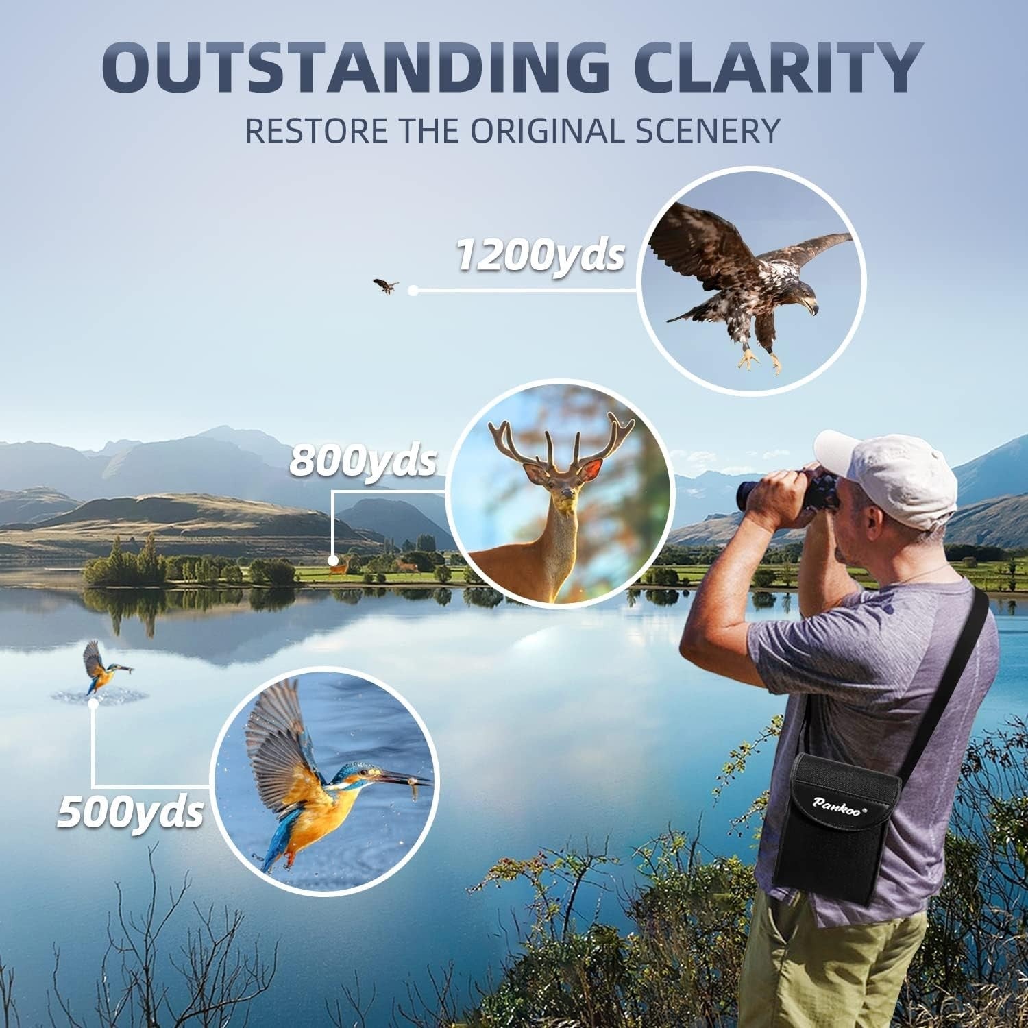 12x60 HD Monocular Telescope Black with Tripod Smartphone Adapter Outdoor