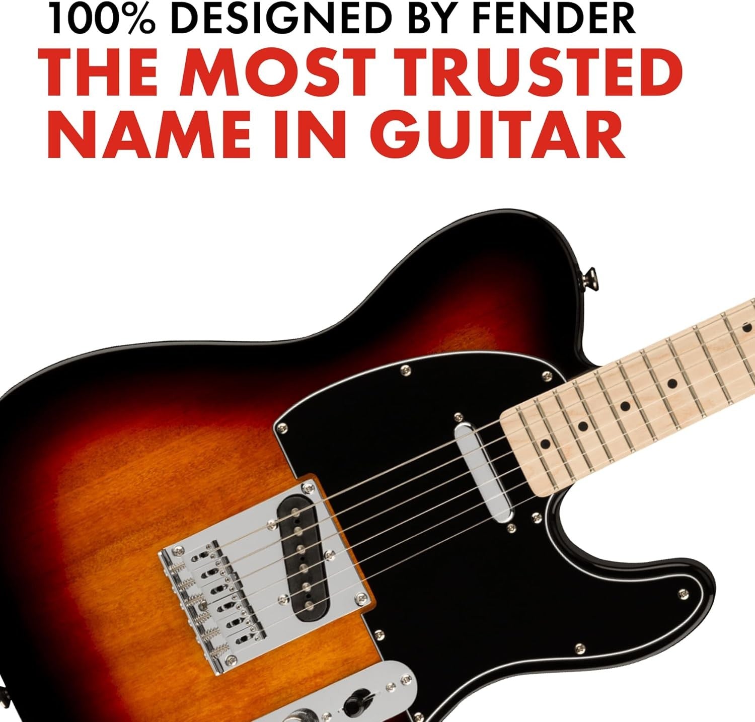 Electric Telecaster Guitar Maple Fingerboard 3 Tone Sunburst