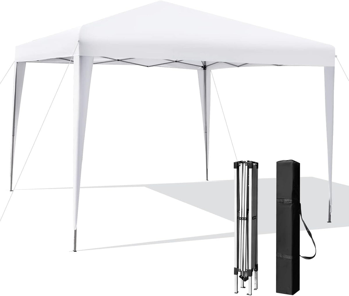 3x3m Pop Up Gazebo Adjustable Waterproof Outdoor Canopy w/ Bag White