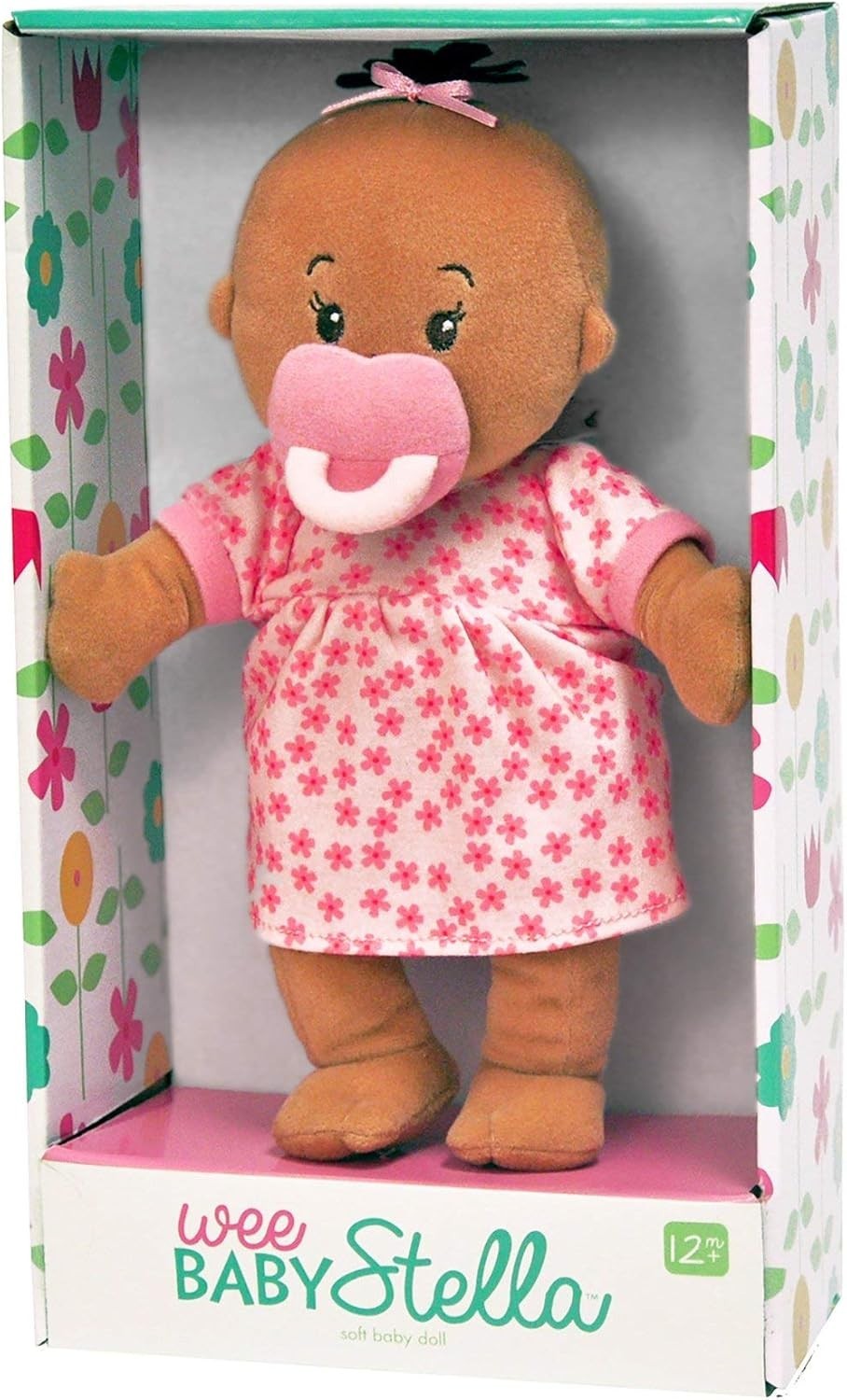 12in Soft Nurturing Baby Doll Beige Plush Magnetic Pacifier Toddler Gift