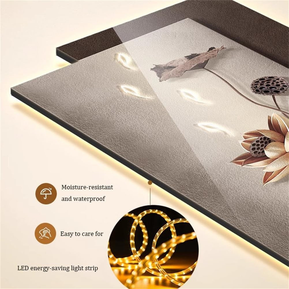 3D LED Wall Art Zen Feng Shui Decor 70x140cm Large A