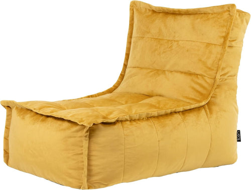 Yellow Large Velvet Bean Bag Chair Adult Lounge Seat Gaming Sofa