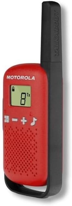 Portable Walkie Talkies PMR446 2 Way Radio LCD Screen 2 Pack Red