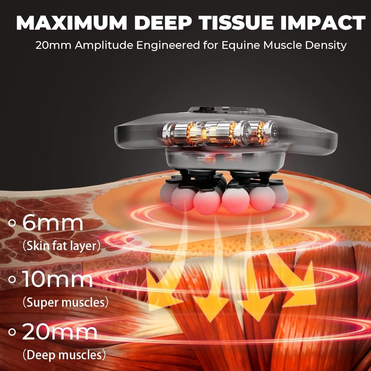 18 Head Deep Tissue Massage Gun Muscle Recovery Dual Heat Red Light Therapy
