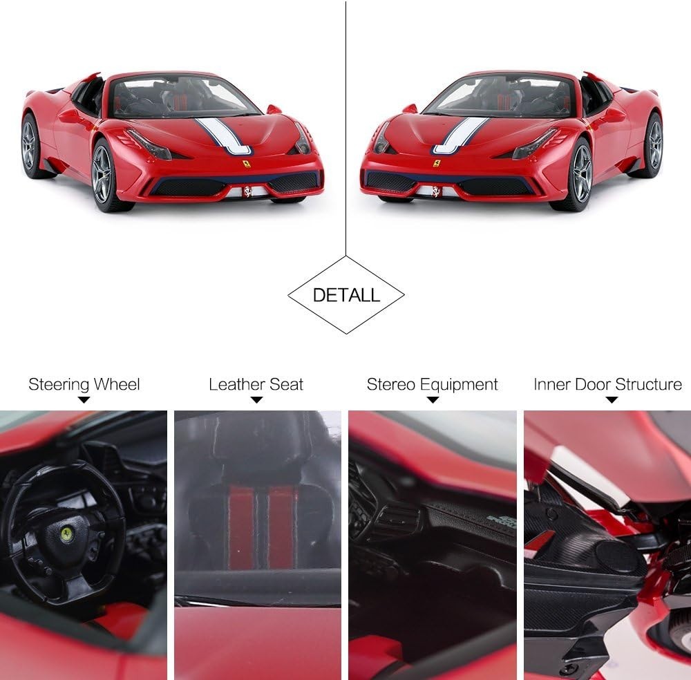 1:14 RC Car – Red 458 Special A Convertible Remote Control Toy Car