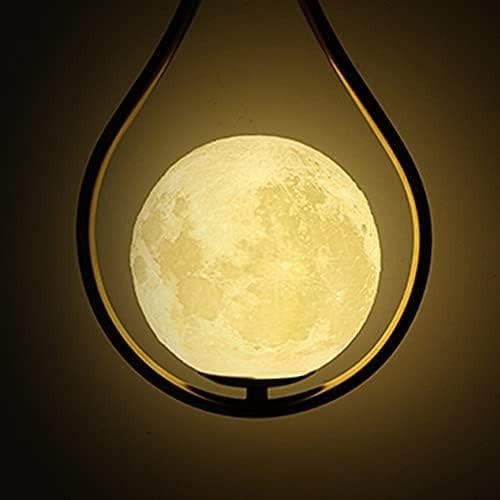 Modern Moon Wall Lights Set of 2 – Black Frame, Warm LED for Bedroom