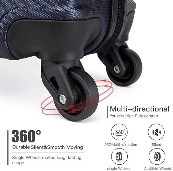 66cm Lightweight ABS+PC Hard Suitcase Spinner Wheels TSA Lock Travel Case