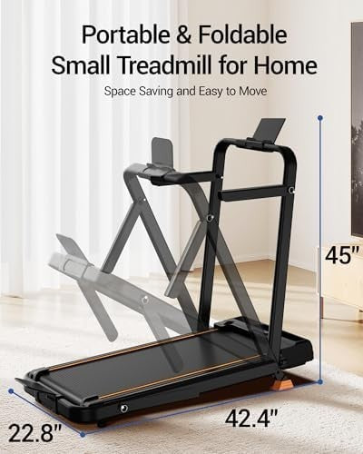 14% Incline 3-in-1 Walking Pad 2.5HP Foldable Under Desk Treadmill 10KM/H Home