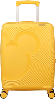 Cabin Hard Shell Suitcase Expandable 55cm TSA Lock Spinner Yellow