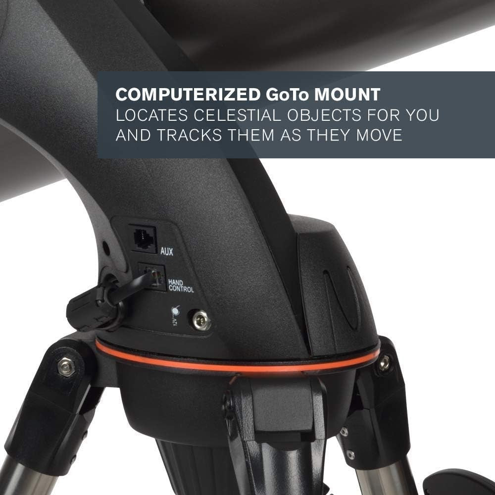 Black 130mm Computerised Reflector Telescope with Tripod