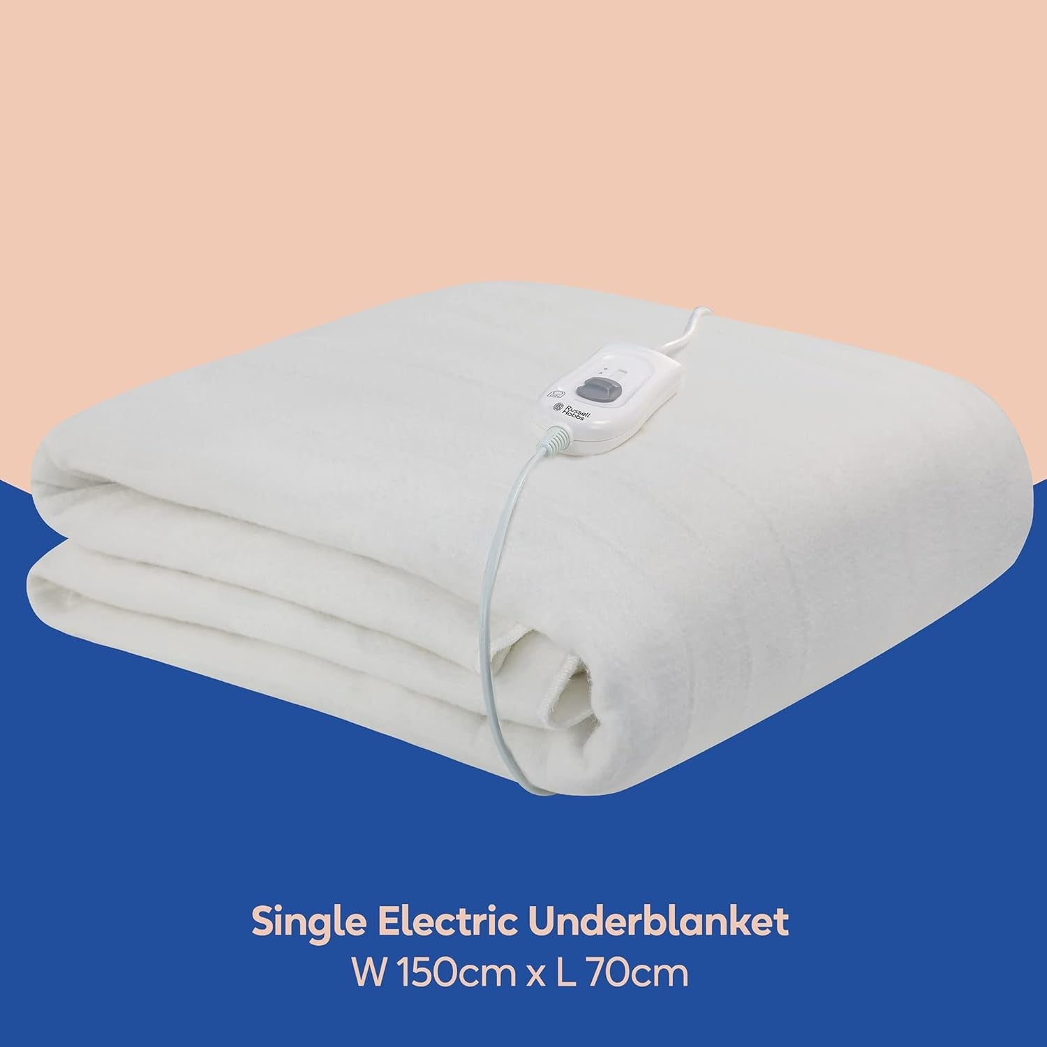 Electric Heated Underblanket Single 70x150cm Low Energy Washable Mattress