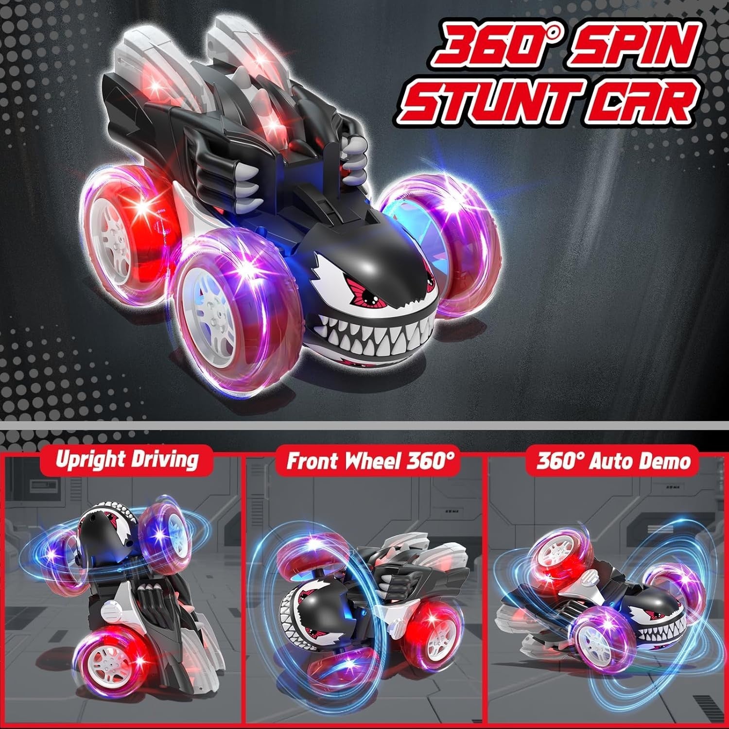 2.4GHz RC Stunt Car 360° Flip Fast 4WD Truck Lights Rechargeable Toy Gift Kids 3