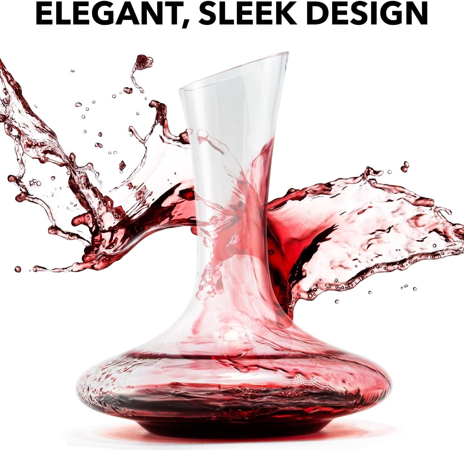 750ml Crystal Wine Decanter with Aerator Hand-Blown Lead-Free Glass Gift
