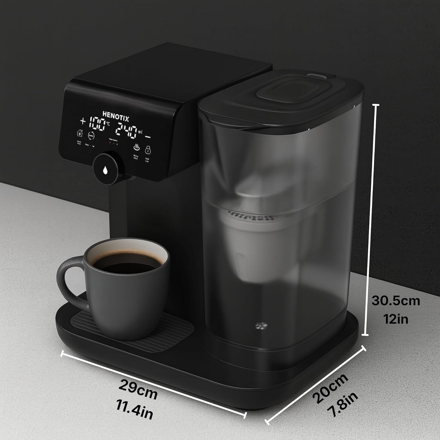 Instant Hot Water Dispenser 2.8L | Touch Screen Filter 12 Temp Presets