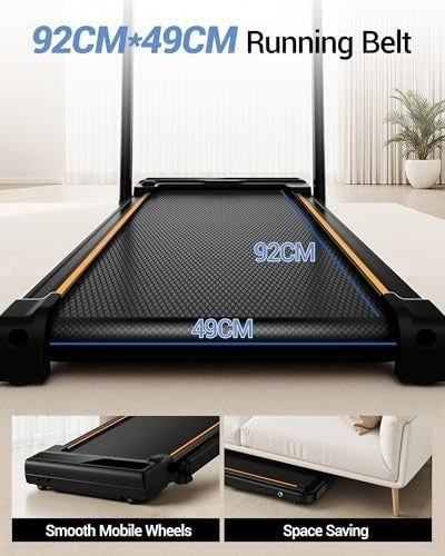 Under Desk Walking Treadmill 16% Incline Foldable 10KM/H Home Gym