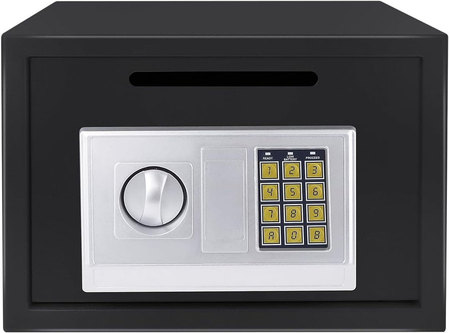 16L Digital Safe Box Electronic Keypad Lock Cash Security Black
