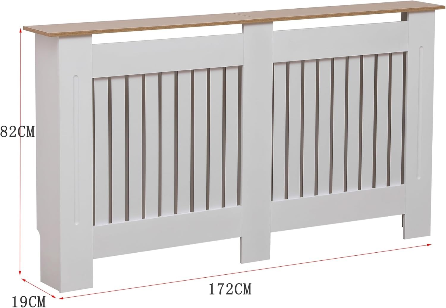Extra Large Radiator Cover | White Oak Vertical Slat MDF Cabinet – Modern Design