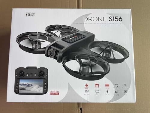 Foldable Drone with LCD Screen Remote, Dual 720P Cameras & 2 Batteries