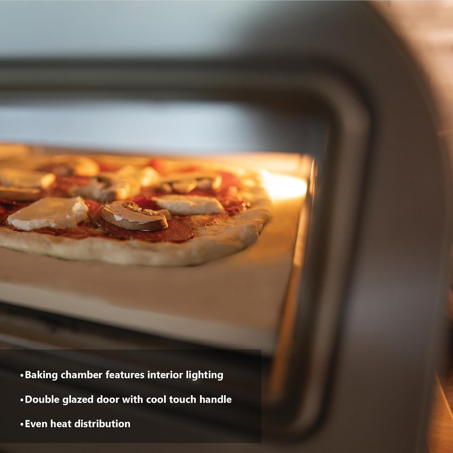 Indoor Electric Pizza Oven 450°C 32cm Stone Maker Adjustable Timer Dial LCD