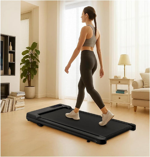 Under Desk Walking Treadmill 1-6KM/H LED Display Portable Home Office