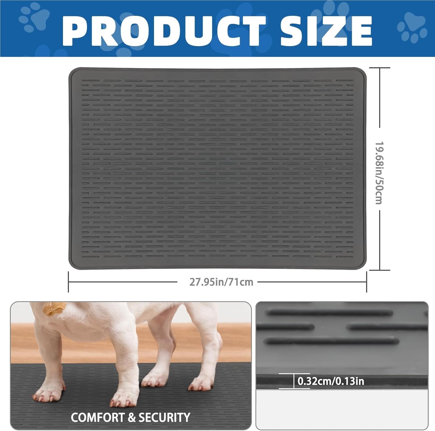 Dog Grooming Table Mat Non Slip Silicone Anti Fatigue Paw Protection