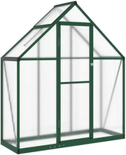Large Aluminium Greenhouse 169x58x195cm Polycarbonate Panels with Base Frame