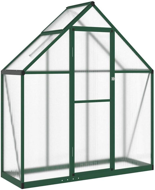 Large Aluminium Greenhouse 169x58x195cm Polycarbonate Panels with Base Frame