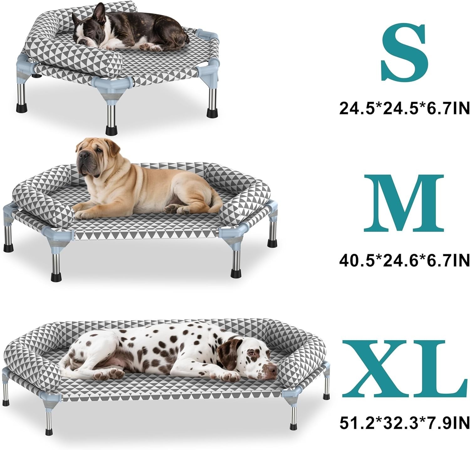 28" Tweed Dog Snuggle Bed 71x63cm Washable Non Slip